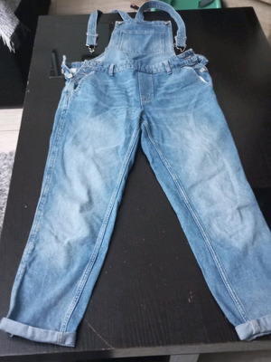 Denim overalls size 34 Bershka like new, blue