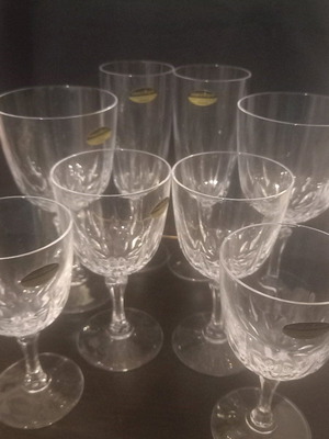 Ποτήρια Crystal d'Arques vintage σετ 8 τεμαχίων καινούργια