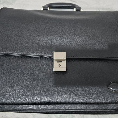 Leather briefcase like new, black