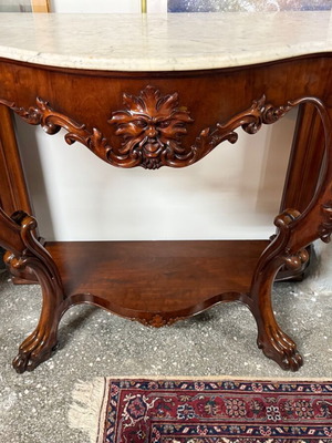 Antique carved wood console like new