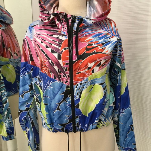 Nike Palm Tree Jungle Rain Forest Windbreaker Jacket XS New, Colorful