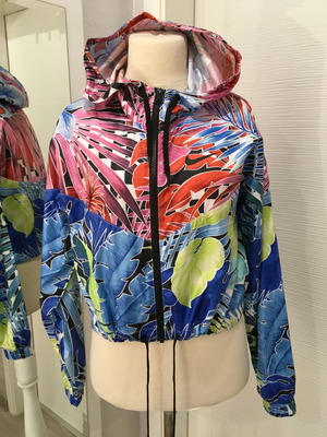 Nike Palm Tree Jungle Rain Forest Windbreaker Jacket XS New, Colorful