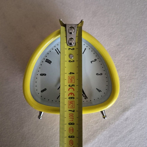 IKEA DROLLA Scandinavian Retro Alarm Clock like new, yellow