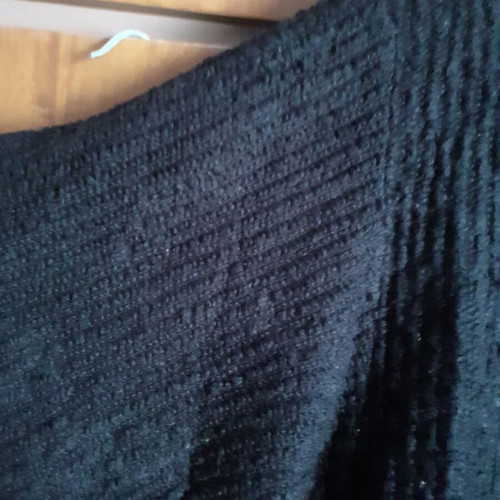 Attrattivo long loose rib knit blouse dress used black gray