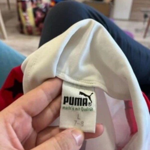 Vintage 80s Puma Football Jersey Stars Print Rare Size L-XL used