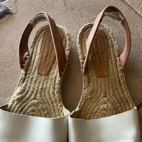 Tamaris espadrilles like new, size 40, white and brown