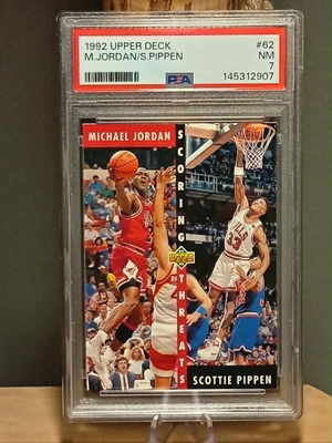 1992-93 Upper Deck Michael Jordan, Scottie Pippen #62 card like new