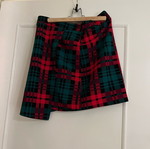 Mini skirt plaid like new, red and green, size XL