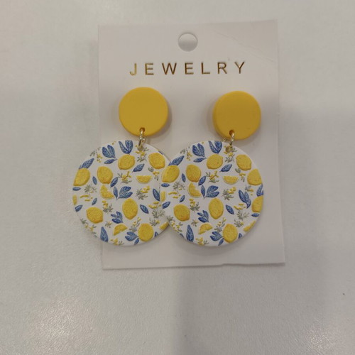 Summer earrings lemon design new
