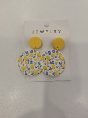 Summer earrings lemon design new