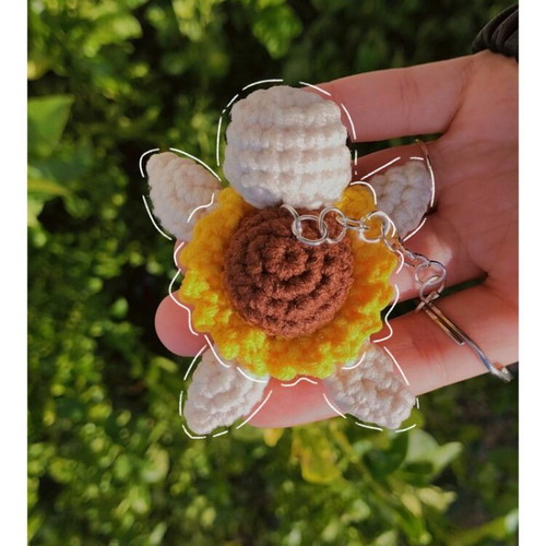 Knitted turtle keychain handmade new, 8cm