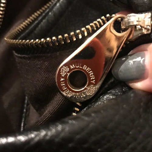 Mulberry shoulder bag used, black, vegan leather