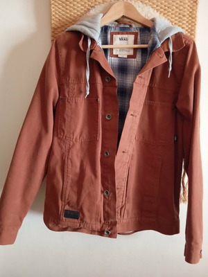 Vans jacket size S like new, brown-coral with lining