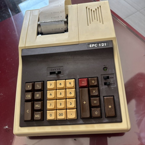 IME EPC 121 printing calculator from 1970s, used, made in Japan