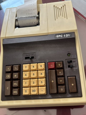 IME EPC 121 printing calculator from 1970s, used, made in Japan