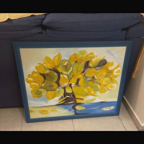 Handmade large painting like new, 87x67 cm
