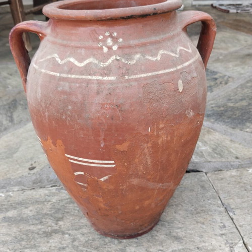 Traditional Clay Kiupi vintage decorative, used, height 35cm