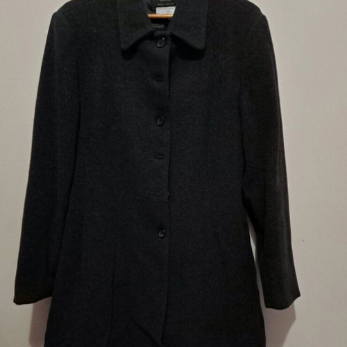 Zara cashmere coat like new, black and gray, size M