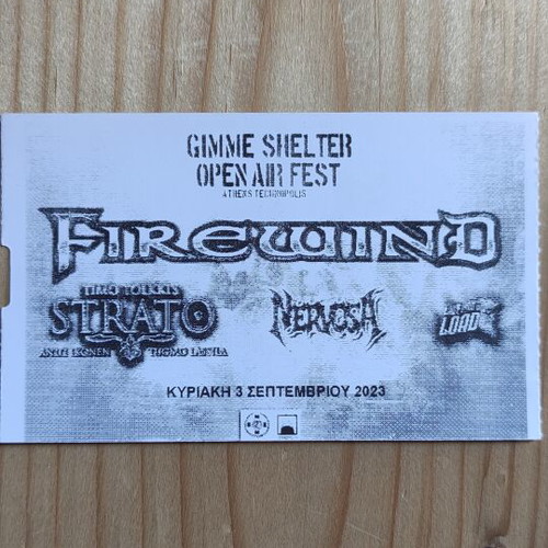 Firewind Ticket like new, 3-9-2023 Technopolis concert