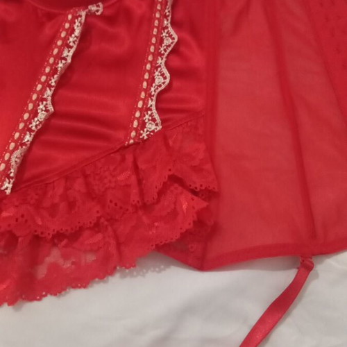 Red bustier like new, size S, missing strap