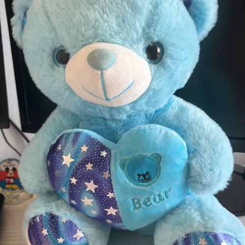Blue pentamorfo teddy bear like new for play