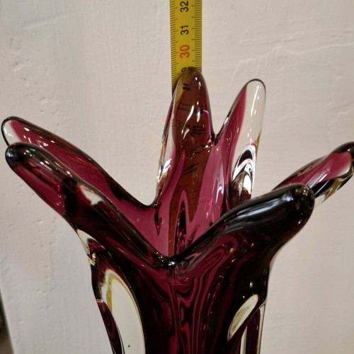 Vintage Murano glass vase like new, 70s