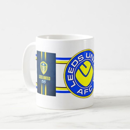 Leeds United ceramic mug 330 ml, new