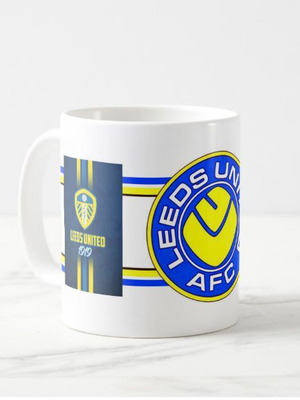 Leeds United ceramic mug 330 ml, new