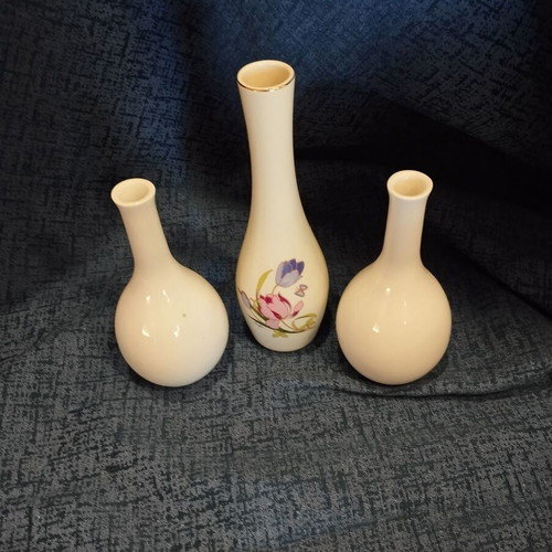 Decorative vases used, set of 3, can be used as candle holders