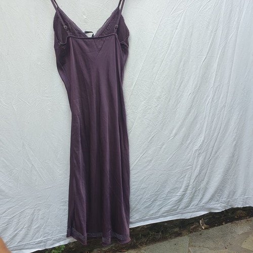 Vintage Manila Grace silk slip dress used, size S/M, purple