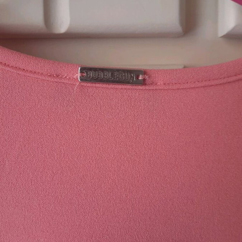 Bubblegun mini dress new pink with sexy thigh slit M/L
