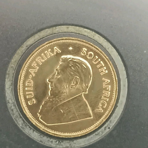 Krugerand one ounce African gold coin weight 34 grams new