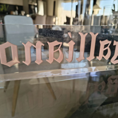 Galliano acrylic logo display, collectible