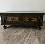 Coffee table used with storage space