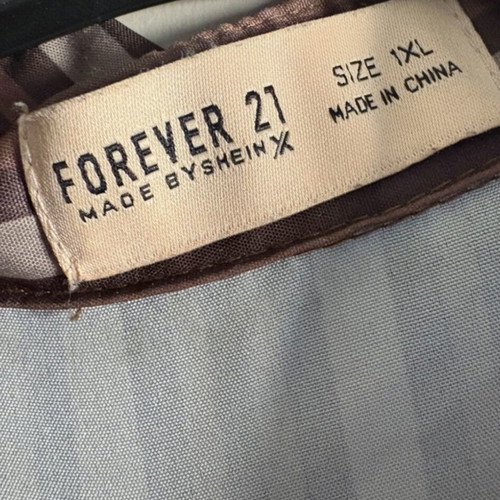 Striped satin blouse Forever 21 x Shein like new, size XL