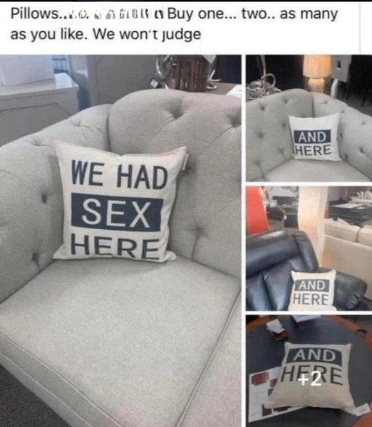 Μαξιλάρι με τύπωμα We Had Sex Here And here