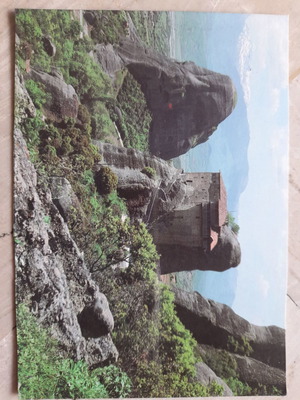 Meteora Postcard 1970s Holy Monastery of Agios Nikolaos Anapausa