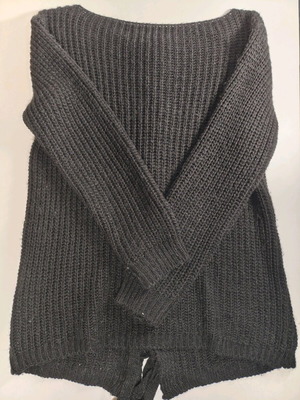 Black knitted blouse like new, one size