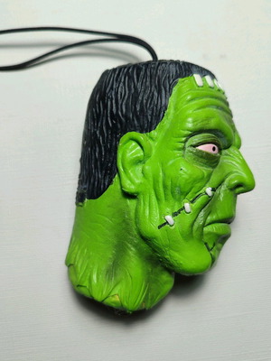 Hot Rod Frankenstein Car Mirror decoration used, soft plastic