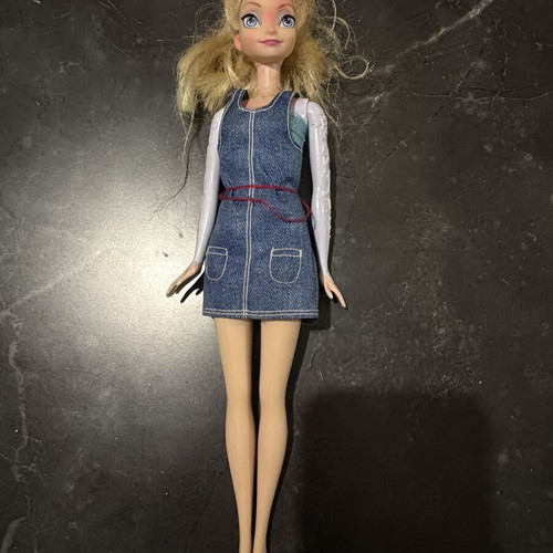 Disney Frozen Elsa doll refurbished with face paint and hair repair needed