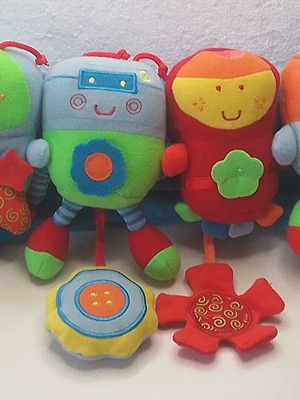 Baby interactive hanging toy with sounds used