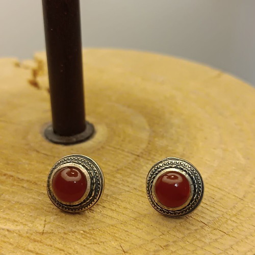 Silver 925 earrings with semi-precious stone like new