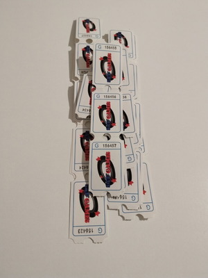 Sat Games arcade paper tickets, pack of 42