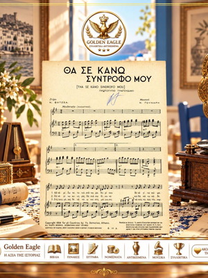 Θα σε κάνω συντροφό μου (χασάπικο) παρτιτούρα, Ν. Γούναρης, 1954