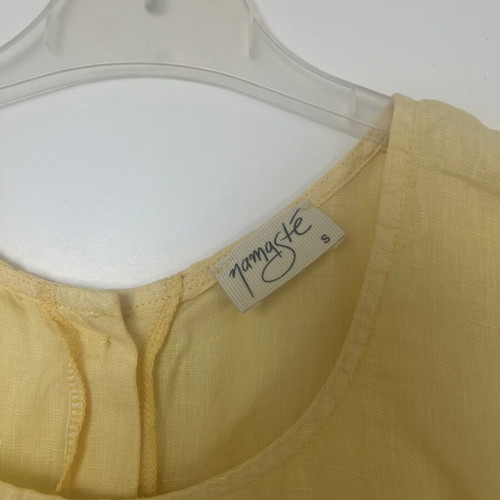 Namaste linen blouse, yellow, size S