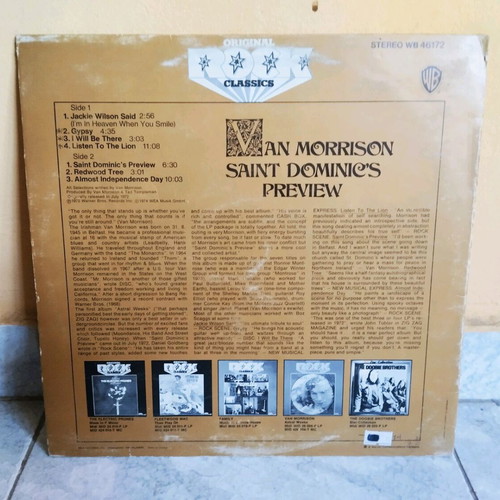 Van Morrison Saint Dominic's Preview vinyl record used, rock