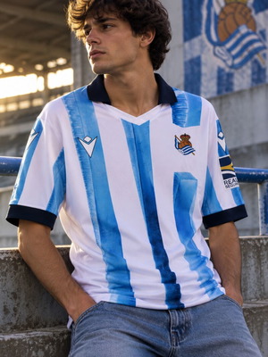 Real Sociedad 23/24 Home Shirt used, official replica, size L