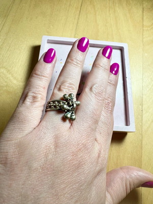 Vintage boho Ghungroo ring used, silver, for fingers or toes