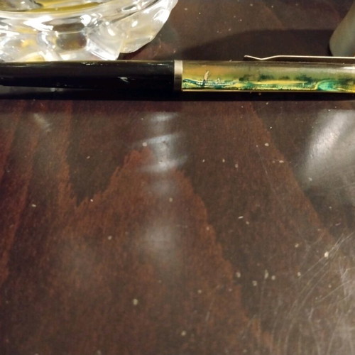 Collectible Floaty Eskesen pen used, vintage "Hortillonnages d'Amiens"