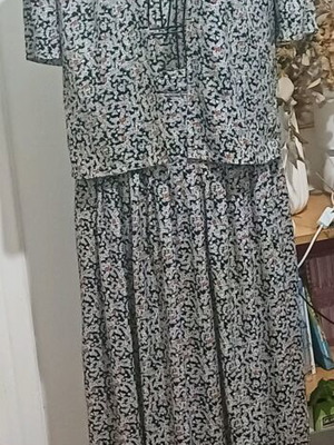 Authentic 80s vintage floral σετ με βάτες, σαν καινούργιο, S/M